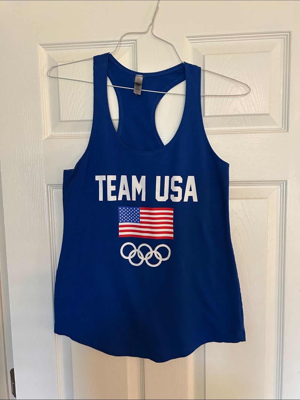 Next Level Apparel Royal Blue Orangetheory 'TEAM USA' Racerback Tank GUC